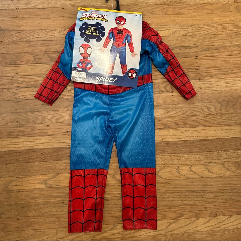 Marvel Spider-Man Toddler Costume w/ Mask - Size 3T-4T